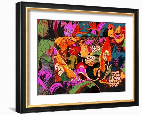 Floral Collage-Linda Arthurs-Framed Giclee Print