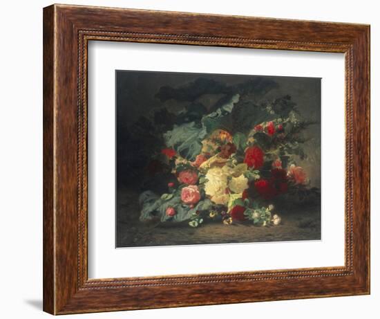 Floral Composition-Jean Baptiste Claude Robie-Framed Giclee Print