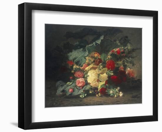 Floral Composition-Jean Baptiste Claude Robie-Framed Giclee Print