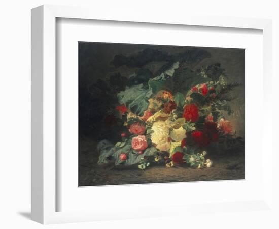Floral Composition-Jean Baptiste Claude Robie-Framed Giclee Print