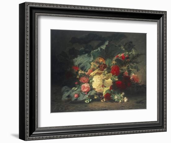 Floral Composition-Jean Baptiste Claude Robie-Framed Giclee Print