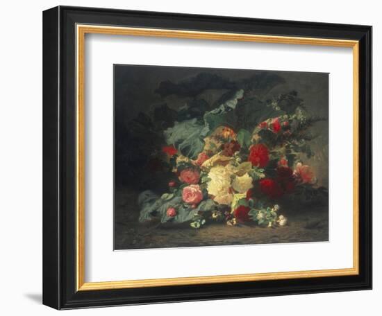 Floral Composition-Jean Baptiste Claude Robie-Framed Giclee Print