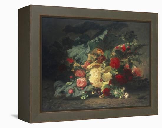 Floral Composition-Jean Baptiste Claude Robie-Framed Premier Image Canvas