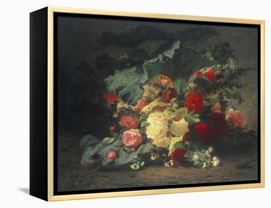 Floral Composition-Jean Baptiste Claude Robie-Framed Premier Image Canvas