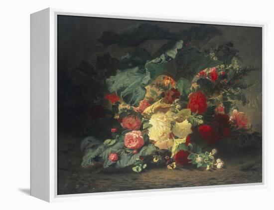 Floral Composition-Jean Baptiste Claude Robie-Framed Premier Image Canvas