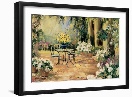 Floral Courtyard-Allayn Stevens-Framed Art Print