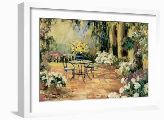 Floral Courtyard-Allayn Stevens-Framed Art Print