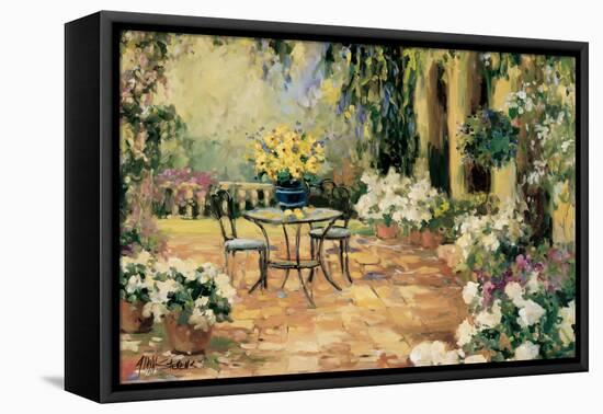 Floral Courtyard-Allayn Stevens-Framed Stretched Canvas