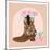 Floral Cowgirl Boot-Rachel Nieman-Mounted Art Print
