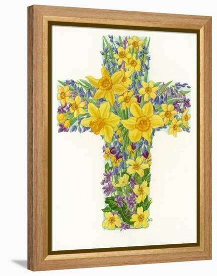 Floral Cross I, 1998-Linda Benton-Framed Premier Image Canvas