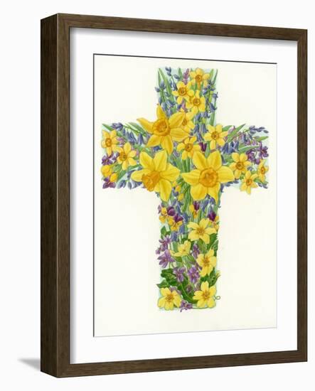 Floral Cross I, 1998-Linda Benton-Framed Giclee Print