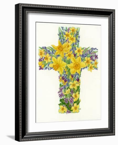 Floral Cross I, 1998-Linda Benton-Framed Giclee Print