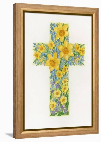 Floral Cross II, 2000-Linda Benton-Framed Premier Image Canvas