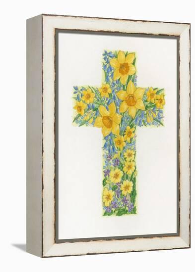Floral Cross II, 2000-Linda Benton-Framed Premier Image Canvas