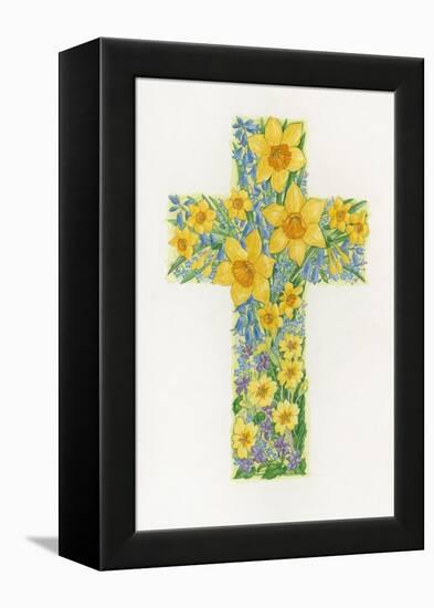 Floral Cross II, 2000-Linda Benton-Framed Premier Image Canvas