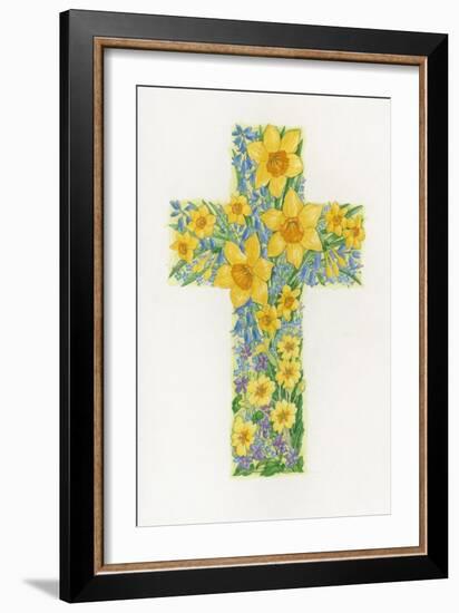 Floral Cross II, 2000-Linda Benton-Framed Giclee Print