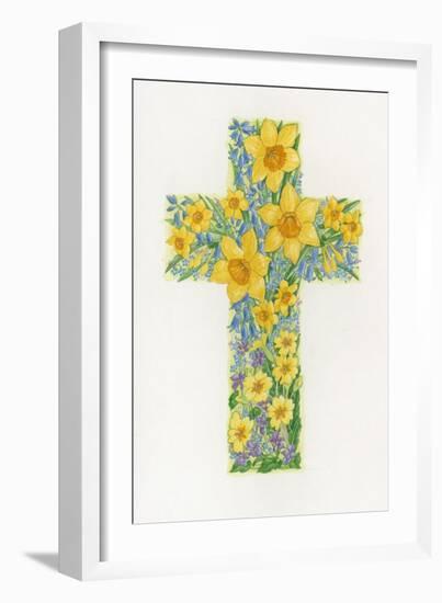 Floral Cross II, 2000-Linda Benton-Framed Giclee Print