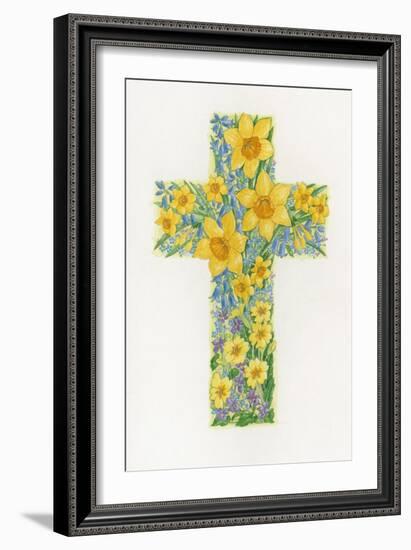 Floral Cross II, 2000-Linda Benton-Framed Giclee Print