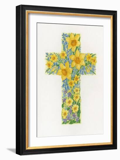 Floral Cross II, 2000-Linda Benton-Framed Giclee Print