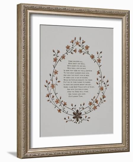 Floral Decoration and a Verse. Illustration From London Town'-Thomas Crane-Framed Giclee Print