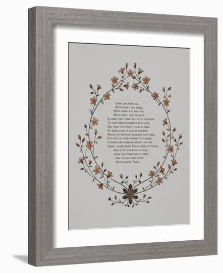 Floral Decoration and a Verse. Illustration From London Town'-Thomas Crane-Framed Giclee Print