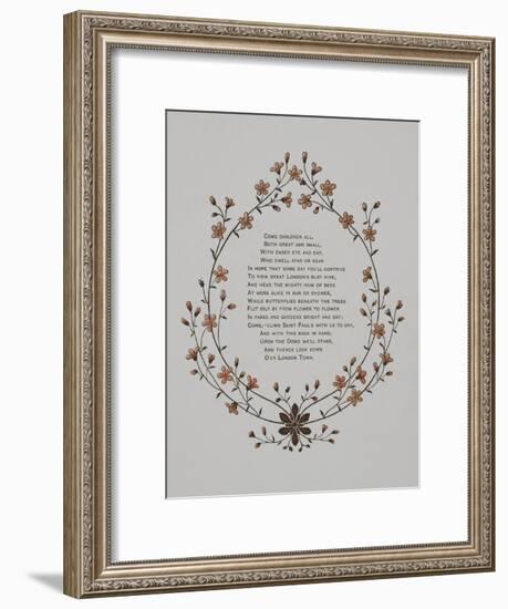 Floral Decoration and a Verse. Illustration From London Town'-Thomas Crane-Framed Giclee Print