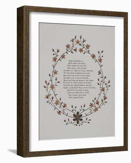 Floral Decoration and a Verse. Illustration From London Town'-Thomas Crane-Framed Giclee Print