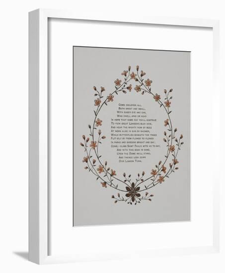 Floral Decoration and a Verse. Illustration From London Town'-Thomas Crane-Framed Giclee Print