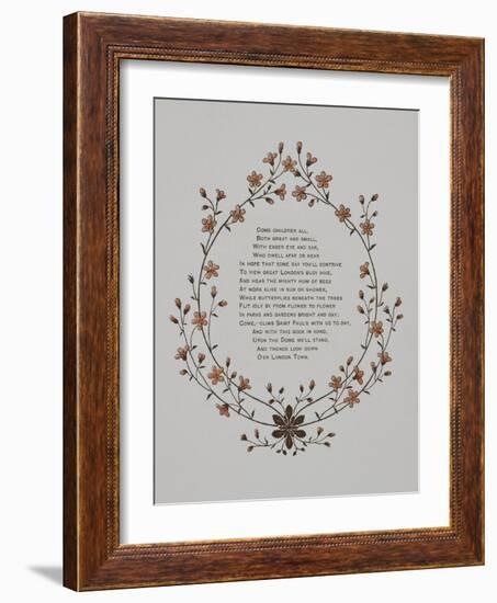 Floral Decoration and a Verse. Illustration From London Town'-Thomas Crane-Framed Giclee Print