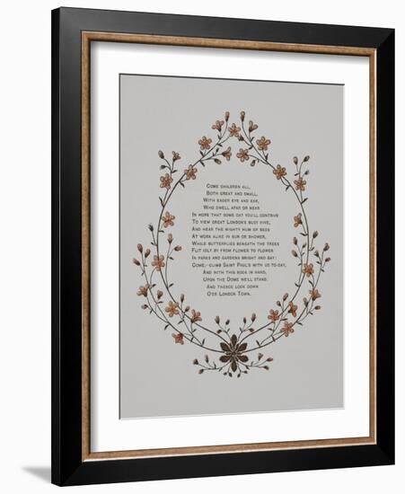 Floral Decoration and a Verse. Illustration From London Town'-Thomas Crane-Framed Giclee Print