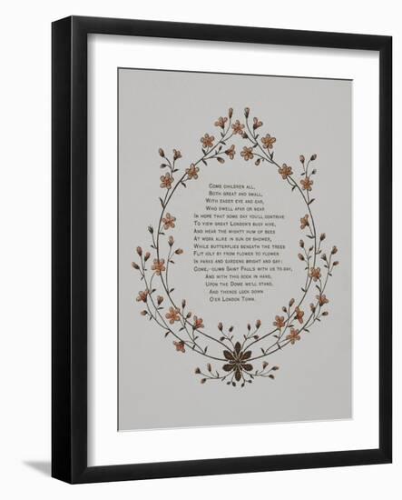 Floral Decoration and a Verse. Illustration From London Town'-Thomas Crane-Framed Giclee Print