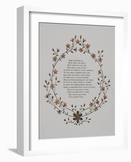 Floral Decoration and a Verse. Illustration From London Town'-Thomas Crane-Framed Giclee Print