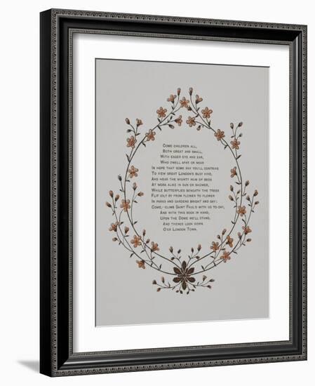 Floral Decoration and a Verse. Illustration From London Town'-Thomas Crane-Framed Giclee Print