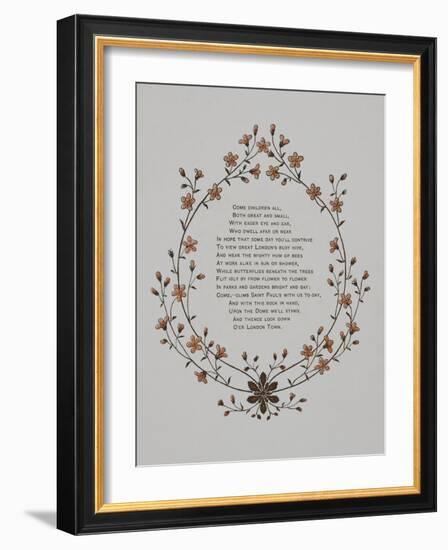 Floral Decoration and a Verse. Illustration From London Town'-Thomas Crane-Framed Giclee Print