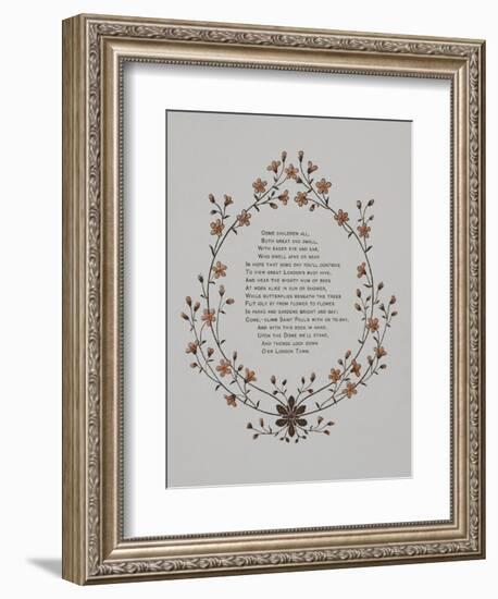 Floral Decoration and a Verse. Illustration From London Town'-Thomas Crane-Framed Giclee Print