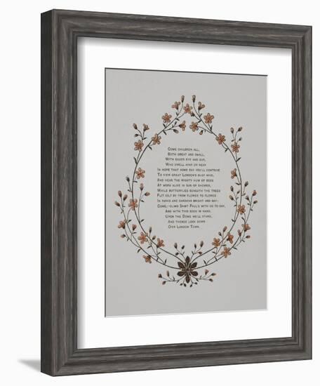 Floral Decoration and a Verse. Illustration From London Town'-Thomas Crane-Framed Giclee Print