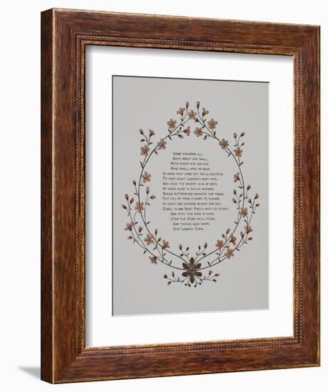 Floral Decoration and a Verse. Illustration From London Town'-Thomas Crane-Framed Giclee Print