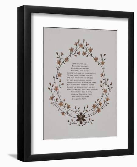 Floral Decoration and a Verse. Illustration From London Town'-Thomas Crane-Framed Giclee Print