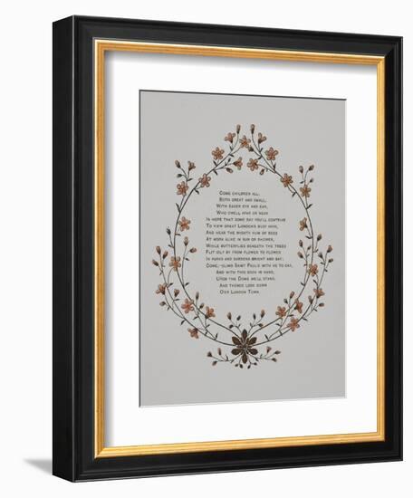 Floral Decoration and a Verse. Illustration From London Town'-Thomas Crane-Framed Giclee Print