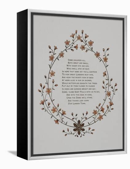 Floral Decoration and a Verse. Illustration From London Town'-Thomas Crane-Framed Premier Image Canvas