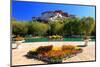 Floral Decorations at the Small Pond with Potala Palace seen from the North-null-Mounted Art Print