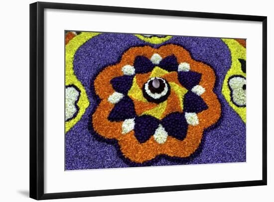 Floral Decorations During Onam Festival, Kerala, India, Asia-Balan Madhavan-Framed Photographic Print