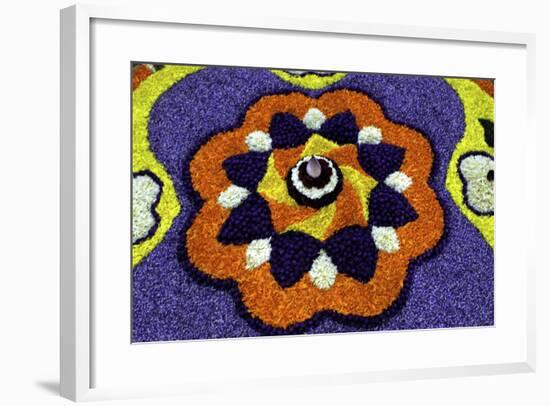 Floral Decorations During Onam Festival, Kerala, India, Asia-Balan Madhavan-Framed Photographic Print