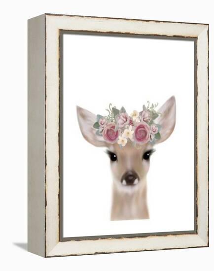 Floral Deer-Leah Straatsma-Framed Stretched Canvas