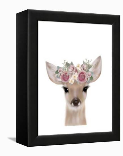 Floral Deer-Leah Straatsma-Framed Stretched Canvas