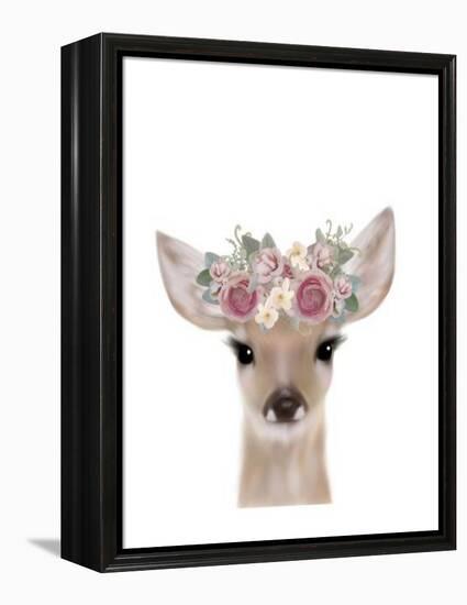 Floral Deer-Leah Straatsma-Framed Stretched Canvas