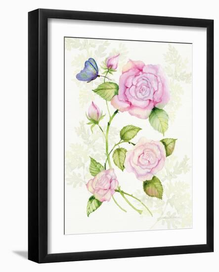 Floral Delight IV Butterflies-Kathleen Parr McKenna-Framed Art Print