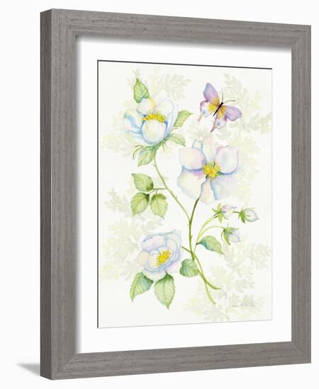 Floral Delight V Butterflies-Kathleen Parr McKenna-Framed Art Print