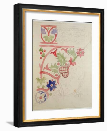 Floral Design for the House of Lords' Library-Augustus Welby Northmore Pugin-Framed Giclee Print