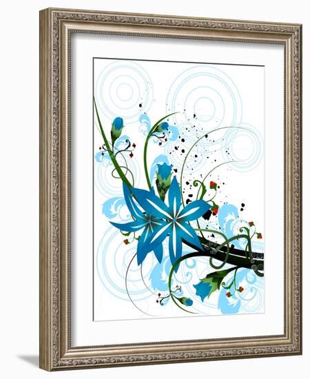 Floral Design-lenm-Framed Art Print